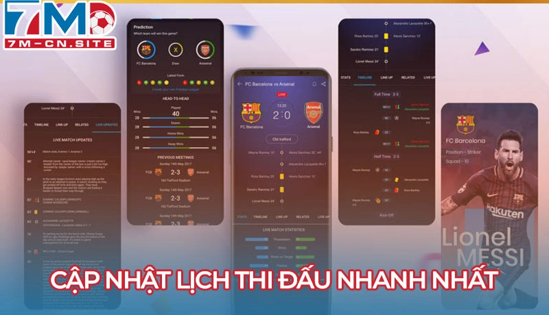 Cập nhật lịch thi đấu nhanh nhất thị trường