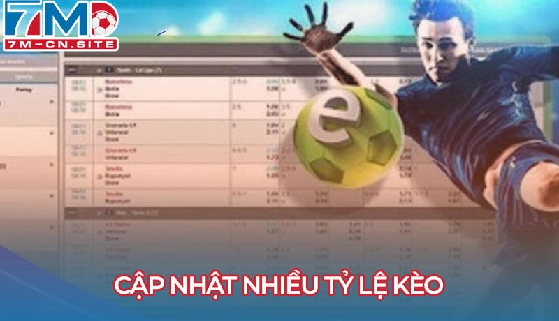 Cập nhật nhiều tỷ lệ kèo